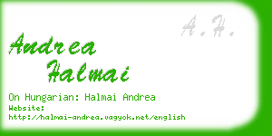 andrea halmai business card